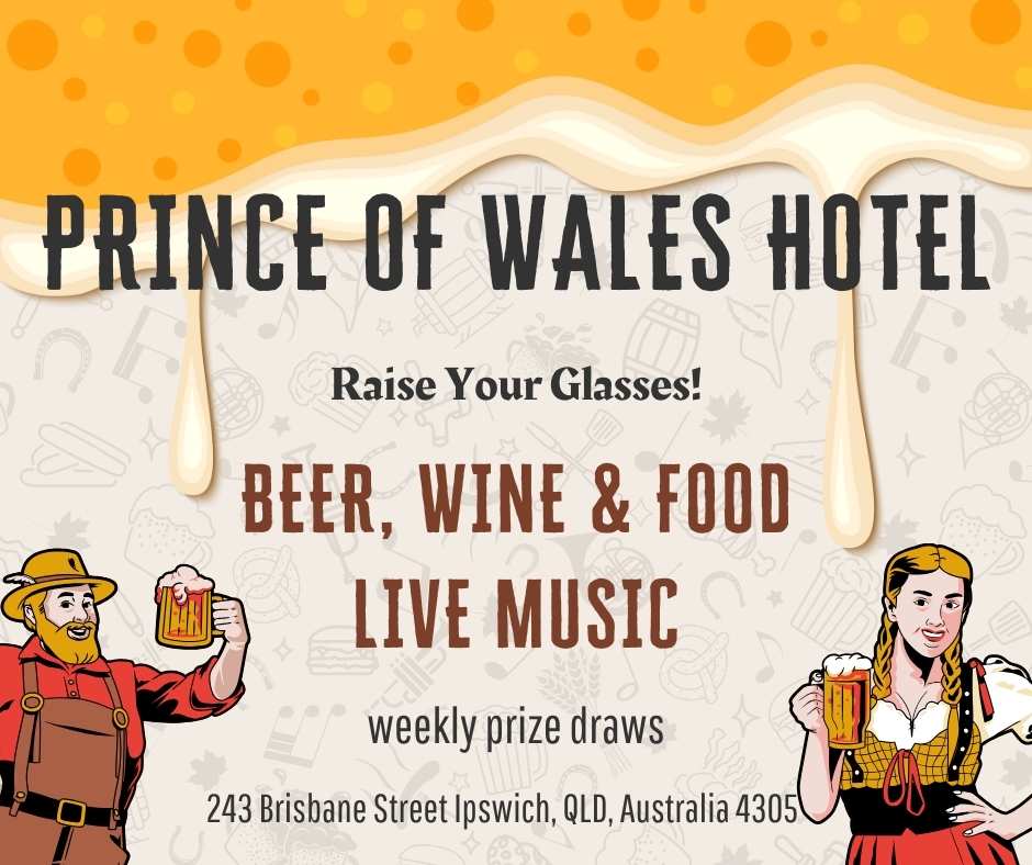 Prince of Wales Hotel - Ipswich Pub Flyer - Central Motel Ipswich